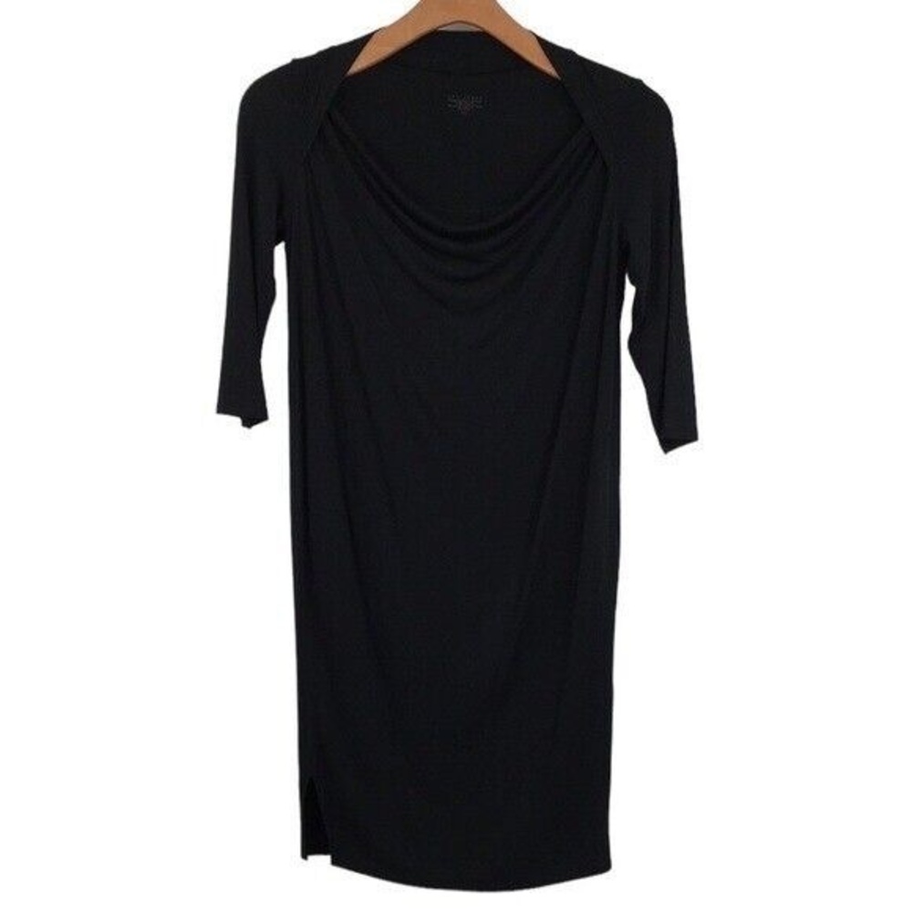 Les Lunes Shift Dress Womens XS Small Cowl Neck 3/4 Sleeve